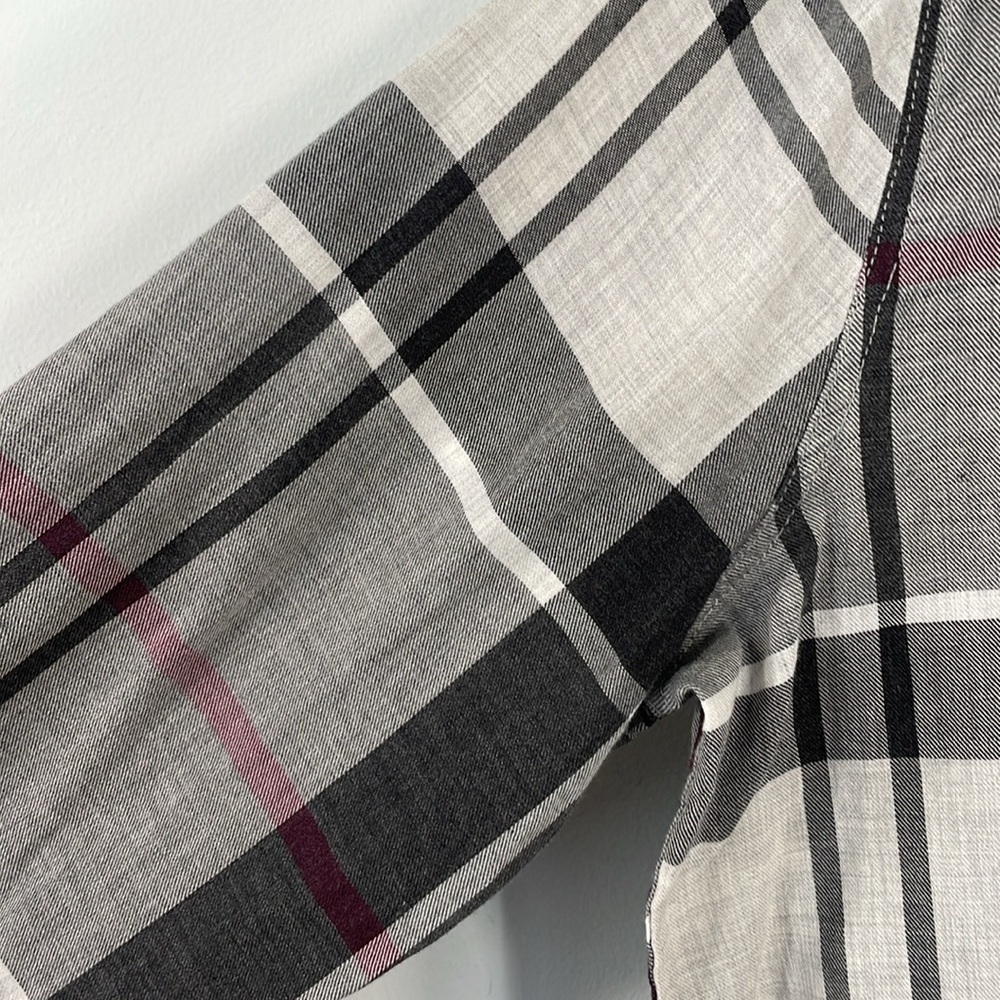 Barbour Glenn Winter Tartan Tunic Fit Button Front Shirt Sz 6 - Picture 8 of 14